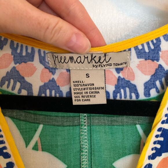 Flying Tomato Free Market Palm Dreams Leaf Print Kimono Top - Picture 5 of 5